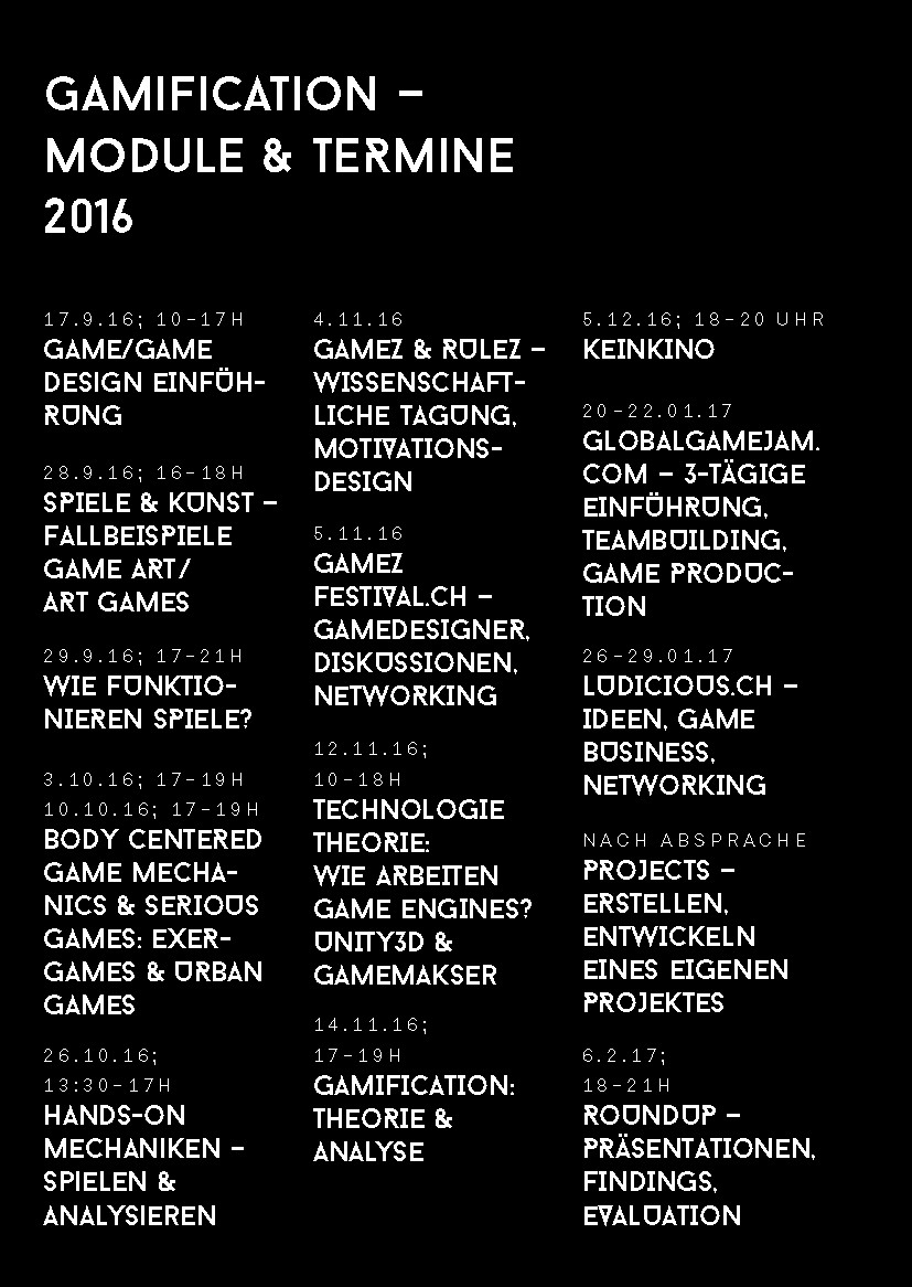 Gamification? Perspektiven für den Unterricht. Herbstsemester