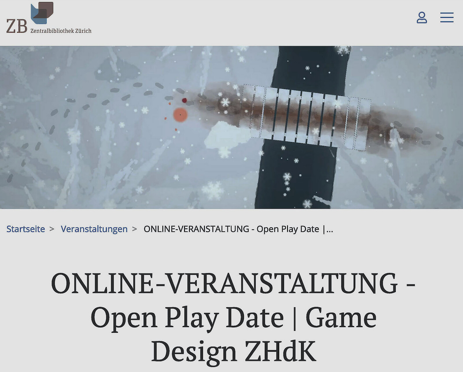 Open Play Date. Zentralbibliothek Zürich (ZB)