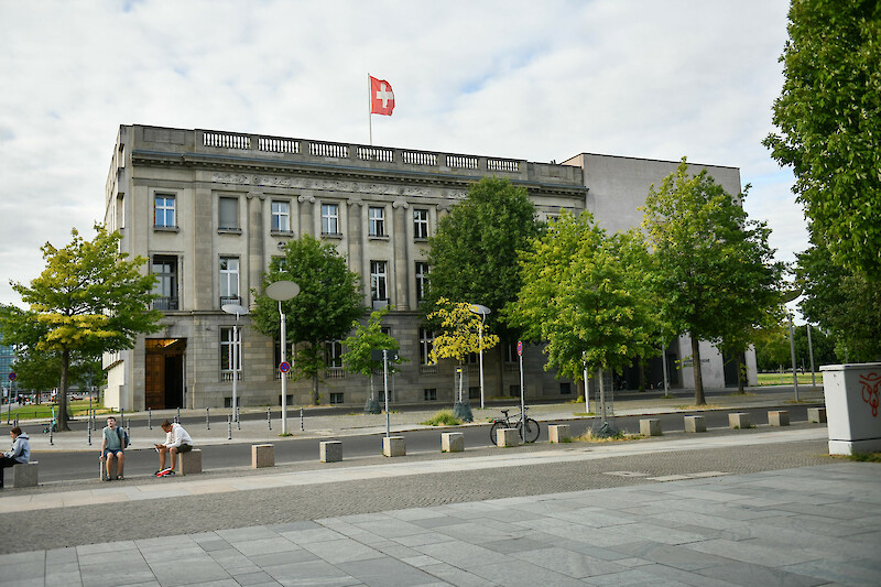 Aussenansicht Schweizerische Botschaft in der Bundesrepublik Deutschland. Foto: © Daniel Hinz.
