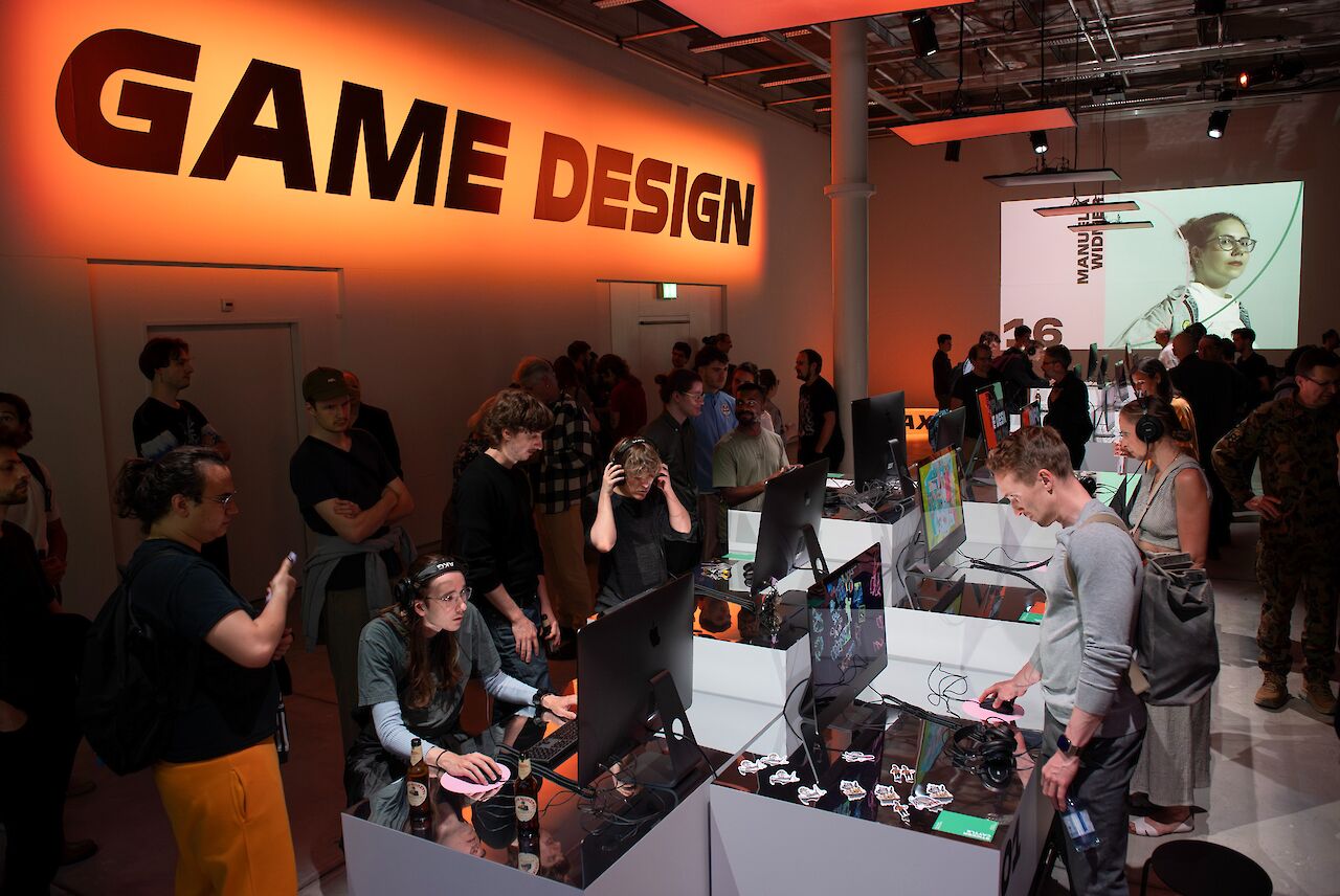 Vernissage Diplomausstellung Game Design 2025. Foto: Guillaume Musset. © ZHdK.
